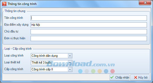 Phần mềm Dự toán CT