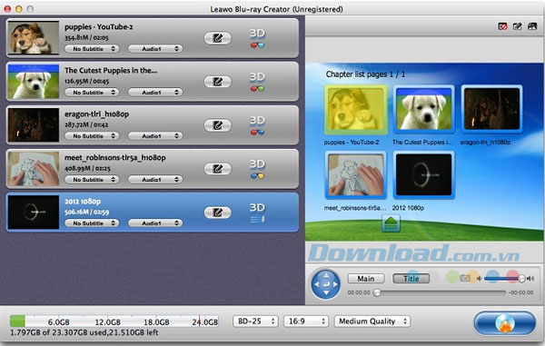 Leawo Blu-ray Creator cho Mac