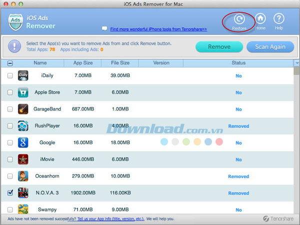 Tenorshare iOS Ads Remover cho Mac