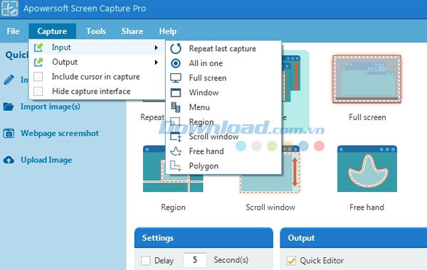 Chụp ảnh màn hình Apowersoft Screen Capture Pro