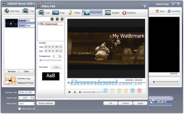 Gilisoft Movie DVD Creator