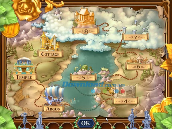 Talismania Deluxe: Game trí tuệ kết hợp giải đố, xây dựng và chiến đấu trong thế giới thần thoại Hy Lạp. https://st.download.com.vn/data/image/2014/12/23/Talismania_3.png