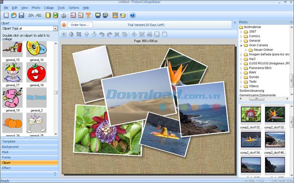 Tạo ảnh cắt dán nghệ thuật Picture Collage Maker