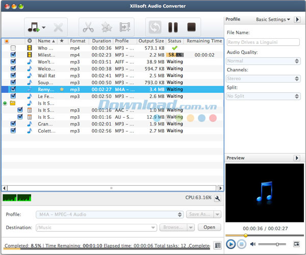 Xilisoft Audio Converter cho Mac