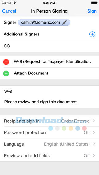Adobe EchoSign cho iOS