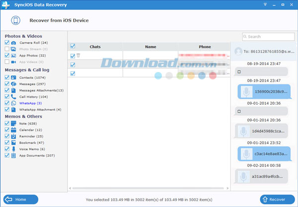 SynciOS Data Recovery