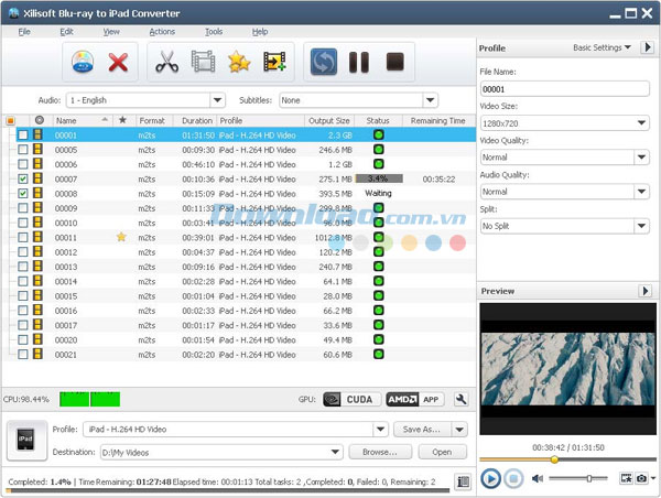 Xilisoft Blu-ray to iPad Converter