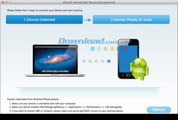 Khôi phục dữ liệu Android trên máy Mac iPubsoft Android Data Recovery cho Mac