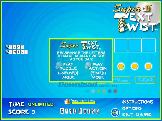 Game ghép từ thú vị Super TextTwist