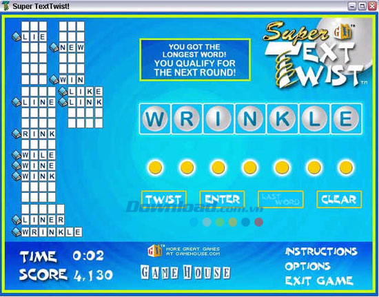 Game trí tuệ kinh điển Super TextTwist