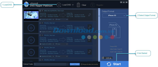 Hướng dẫn các bước rip và chuyển đổi DVD uRex DVD Ripper Platinum