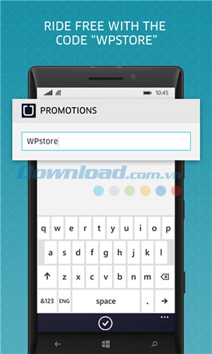 Uber cho Windows Phone