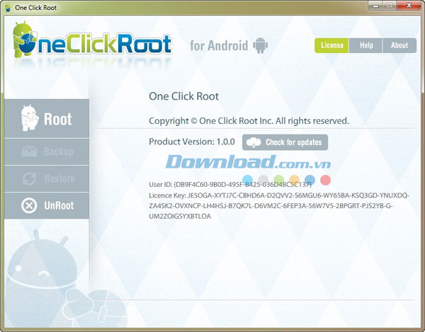 Root điện thoại Android One Click Root