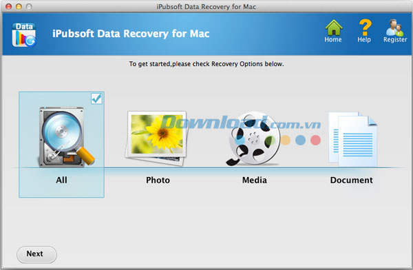 iPubsoft Data Recovery cho Mac