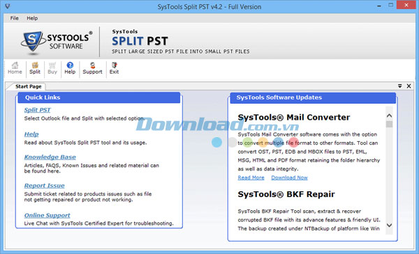 SysTools Split PST