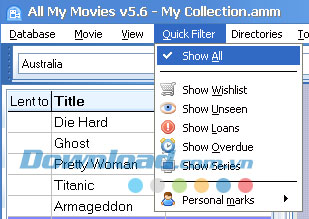 Quick Filter All My Movies