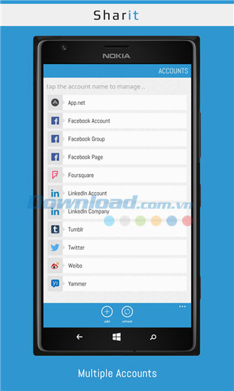sharit for windows phone
