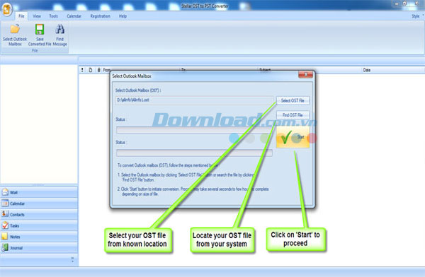Stellar OST to PST Converter