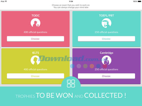 Luyện thi tiếng Anh miễn phí English Tests cho iOS