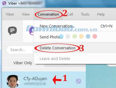 Hướng dẫn xóa lịch sử chat Viber trên máy tính