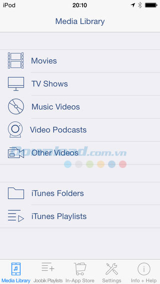 Joobik Player cho iOS