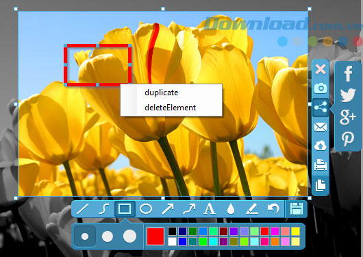 Đánh dấu trên ảnh chụp Apowersoft Free Screen Capture
