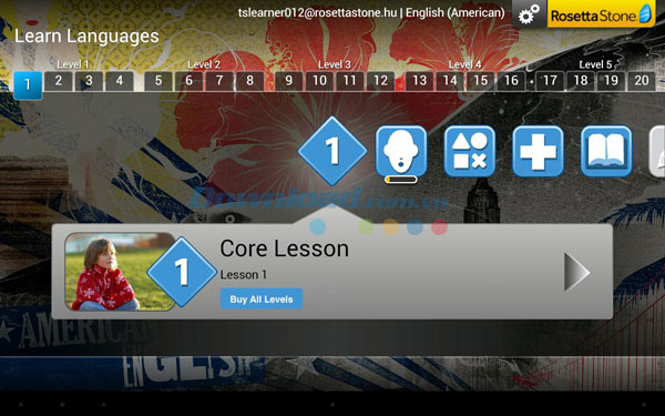 Ứng dụng tự học ngoại ngữ hiệu quả Rosetta Stone 