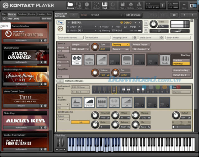 Download Kontakt player để chơi nhạc cụ trên máy tính Kontakt player