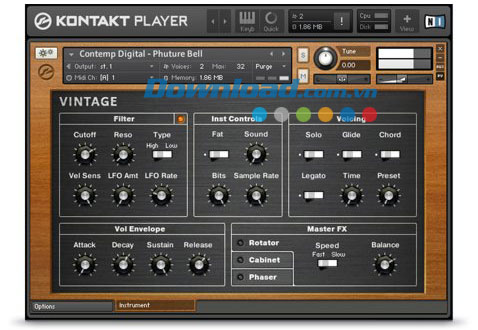 Download ứng dụng chơi nhạc cụ miễn phí Kontakt player