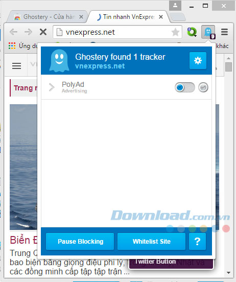 Ghostery cho Chrome
