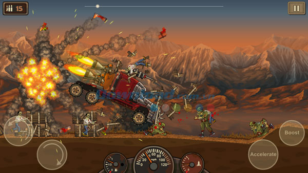 Game lái xe trên đồi cao 