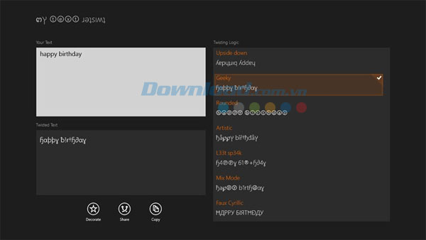 MyTextTwister cho Windows 8