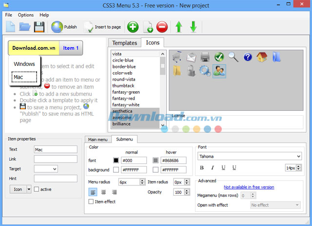 CSS3 Menu
