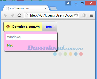 CSS3 Menu