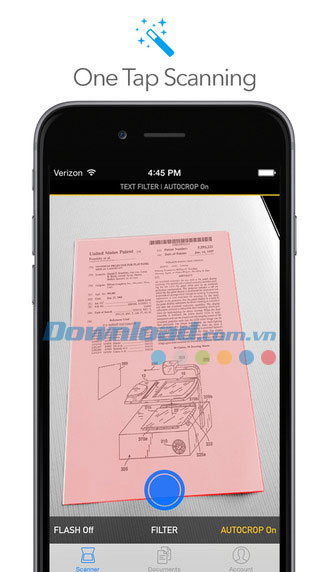 Scan tài liệu một chạm InstaPDF cho iOS