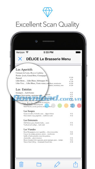 Chất lượng scan tốt