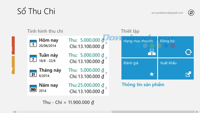Sổ thu chi MISA giúp bạn xem được tình hình thu chi theo ngày, tuần, tháng và năm.