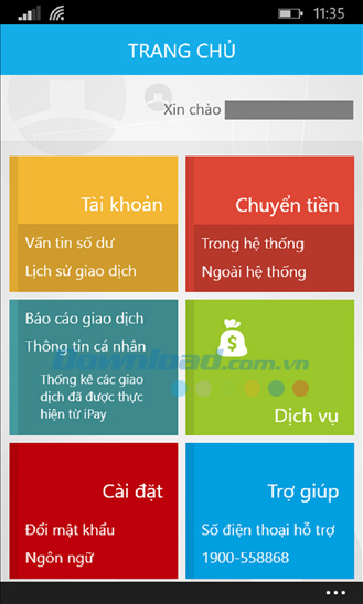 VietinBank iPay cho Windows Phone