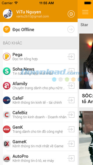 Danh mục Kênh 14 cho iOS