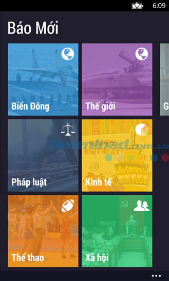 Báo mới cho Windows Phone