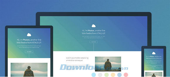 Giao diện của Photon HTML5 UP