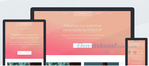 Giao diện của Telephasic HTML5 UP