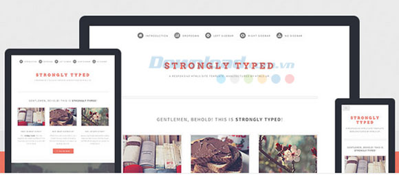 Giao diện của Strongly Typed HTML5 UP
