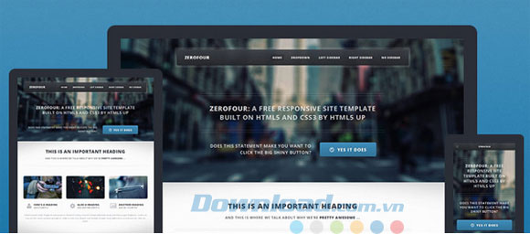 Download template website CSS3 Zerofour HTML5 UP