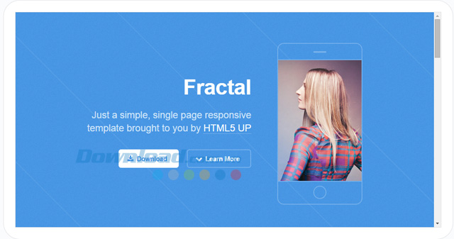 Giao diện Fractal trên máy tính bảng HTML5 UP