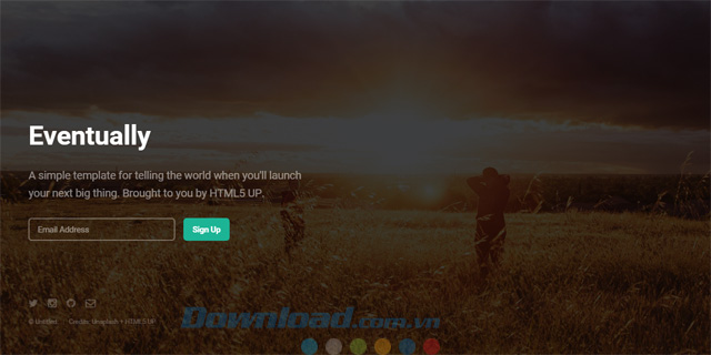Eventually trên máy tính HTML5 UP