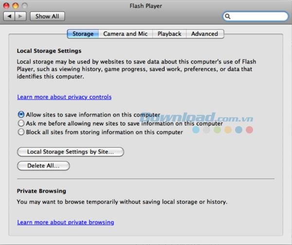 Adobe Flash Player cho Mac
