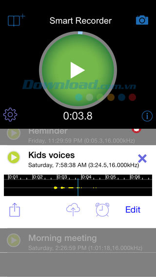 Nghe lại file thu âm