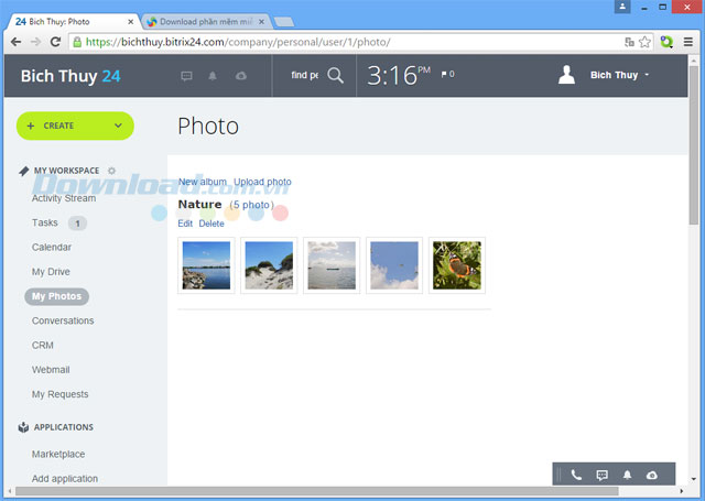 Bitrix24 trên web