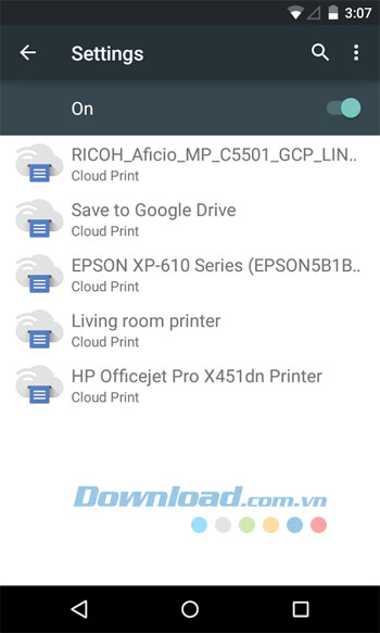 Cloud Print cho Android 